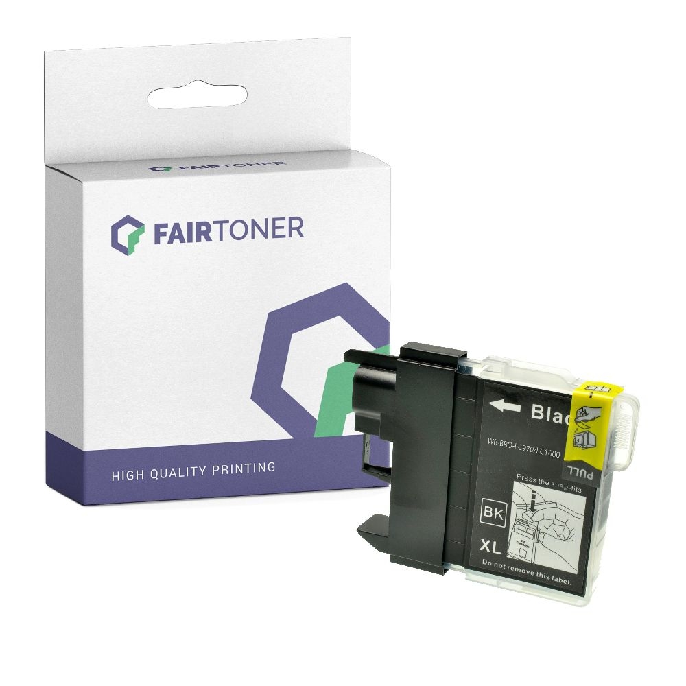 FairToner kompatibel für Brother Tintenpatrone LC-1000BK Schwarz