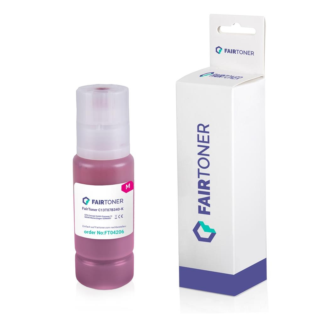 FairToner kompatibel für Epson Tintenpatrone C13T07B340 / 114 Magenta