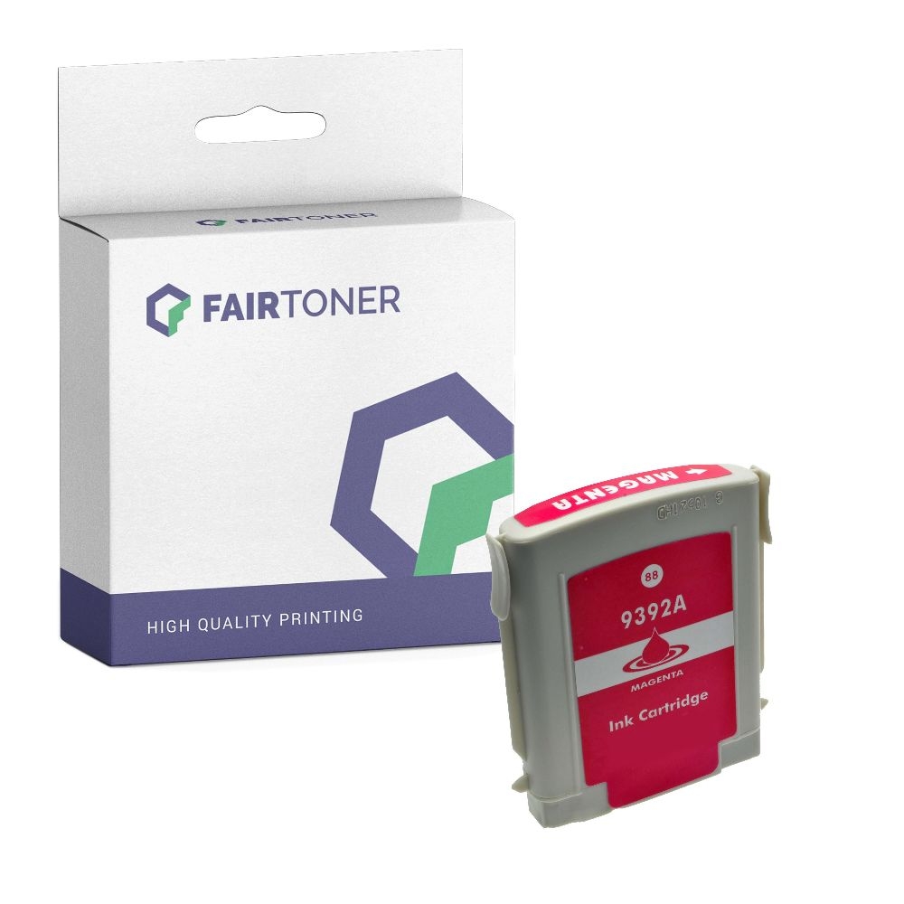 FairToner kompatibel für HP Tintenpatrone C9392AE / 88XL Magenta [XL Füllmenge]