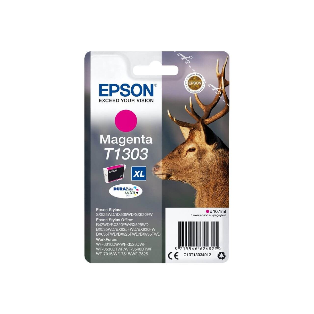 Original Epson Tintenpatrone C13T13034012 / T1303 Magenta
