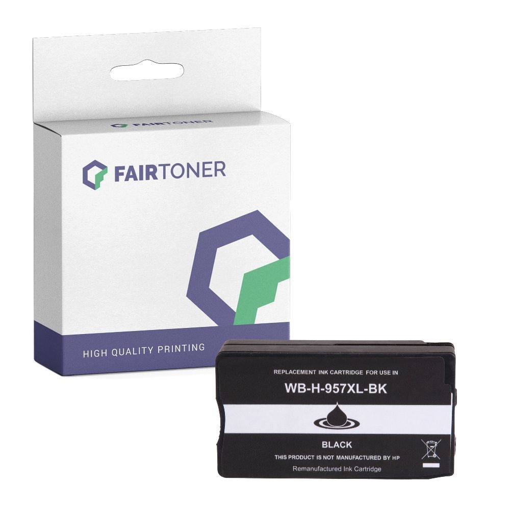 FairToner kompatibel für HP Tintenpatrone L0R40AE / 957XL Schwarz