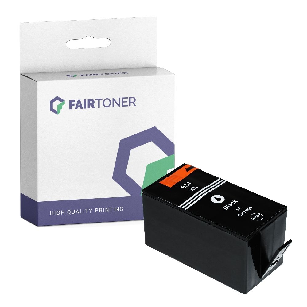 FairToner kompatibel für HP Tintenpatrone C2P23AE / 934XL Schwarz [XL Füllmenge]