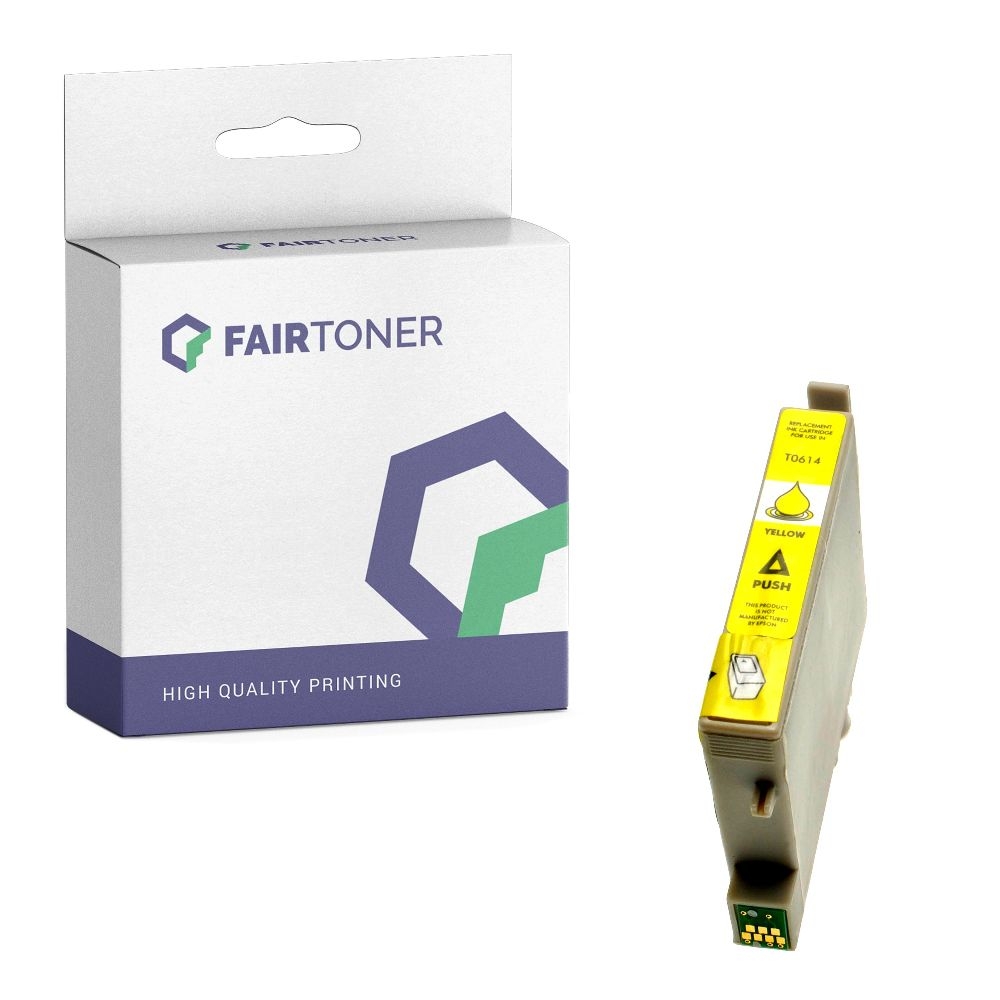 FairToner kompatibel für Epson Tintenpatrone C13T06144010 / T0614 Gelb