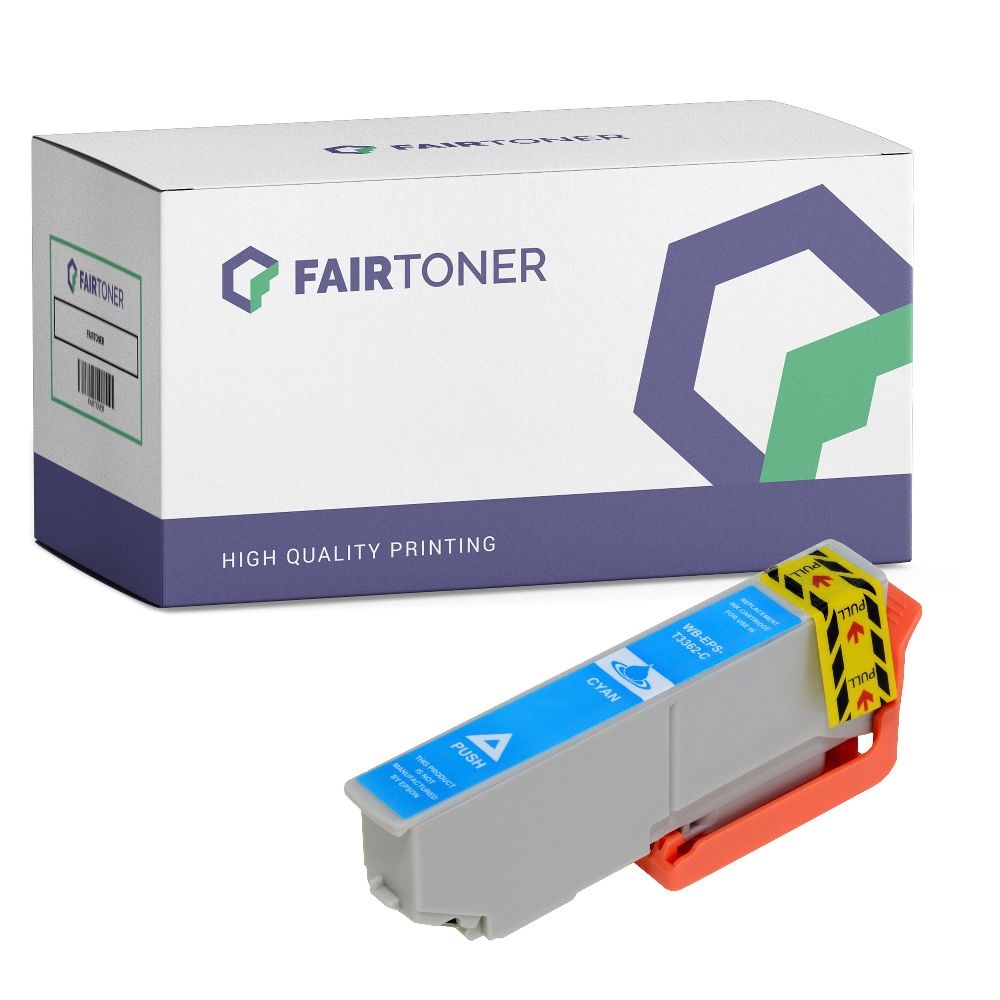 FairToner kompatibel für Epson Tintenpatrone C13T33424010 / 33 Cyan