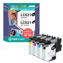 FairToner Multipack für Brother LC521VAL