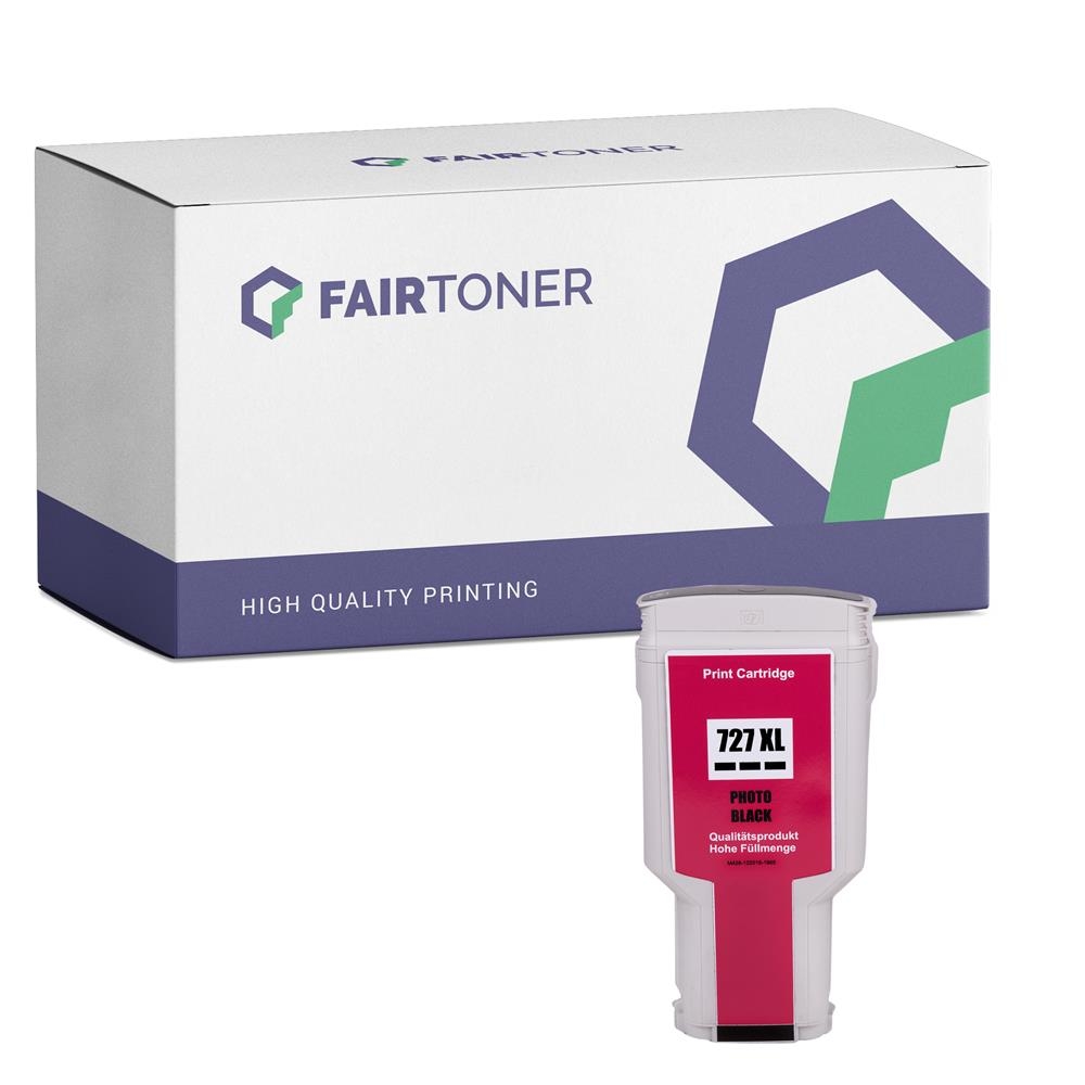 FairToner kompatibel für HP Tintenpatrone F9J79A / 727 Photo Schwarz