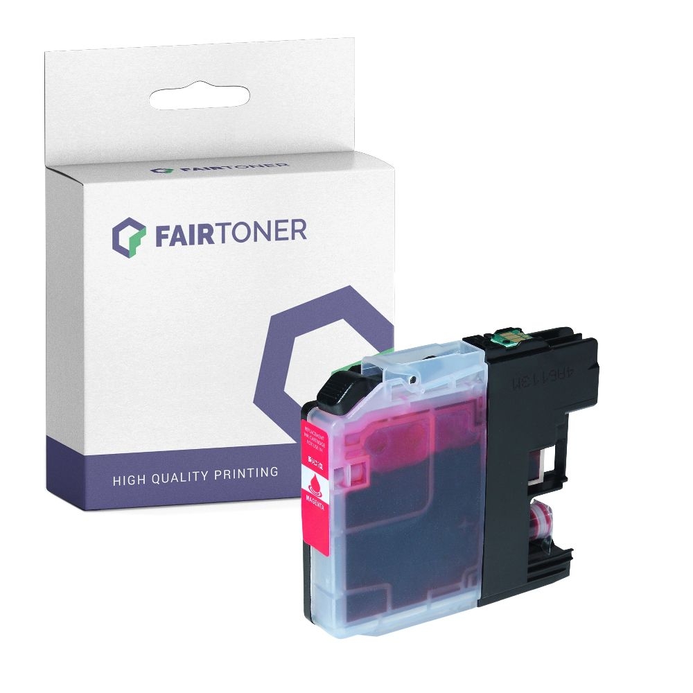 FairToner kompatibel für Brother Tintenpatrone LC-121M Magenta